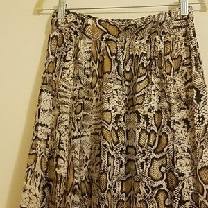 Snake Print Skirt